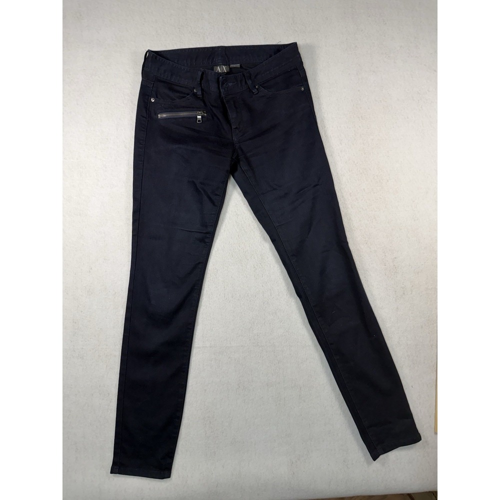 ARMANI EXCHANGE Super Skinny Size 2 Black Stretch Denim